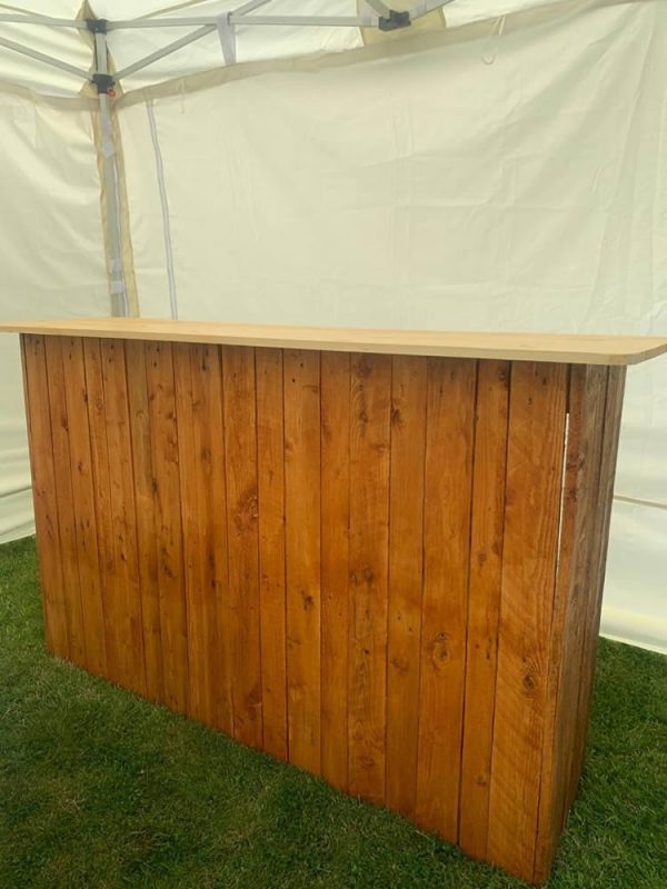 Vintage Wooden Bar Luxo Catering Hire Aberdeen